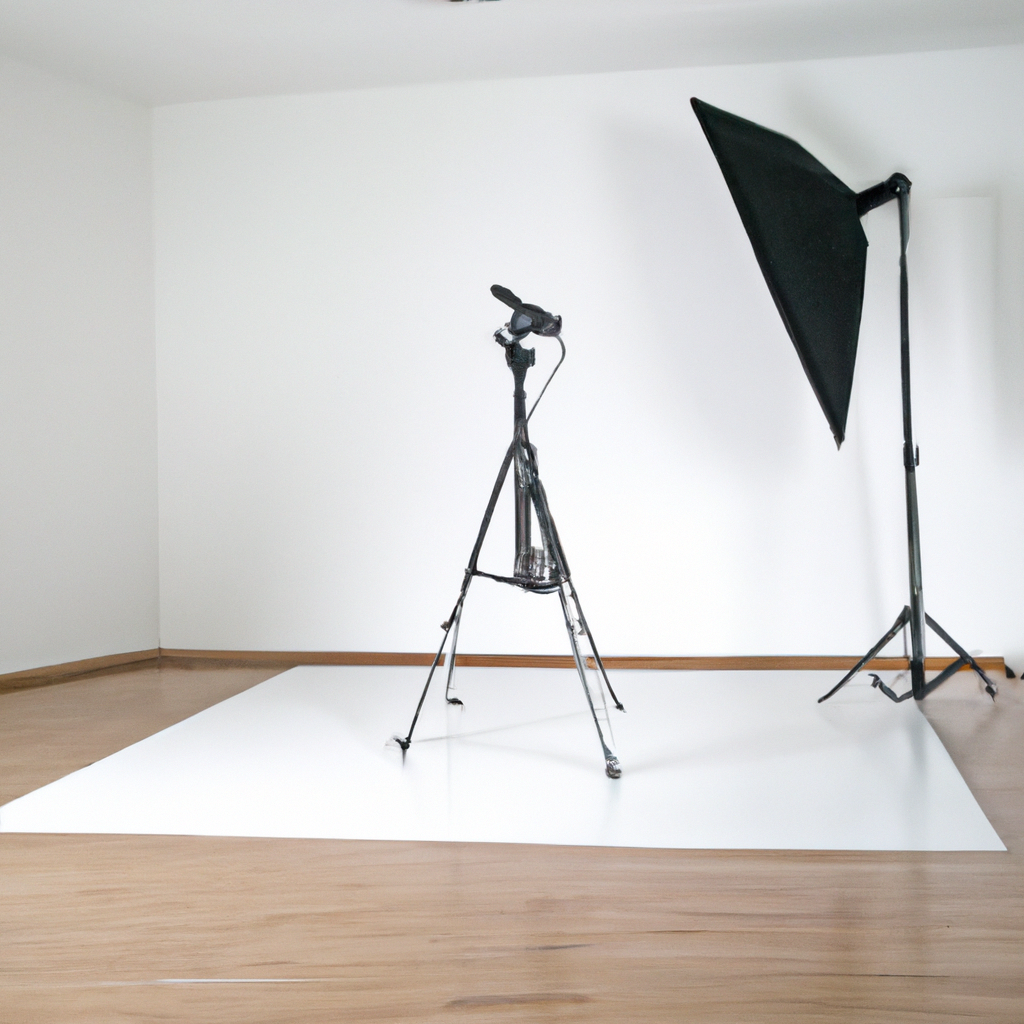 Estudio fotográfico minimalista en Santiago con luz natural y ciclorama blanco